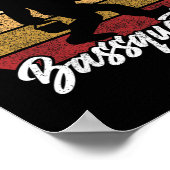 Byssquatch! Byss Fisherman Sasquatch Funny Bigfoot ポスター (角)