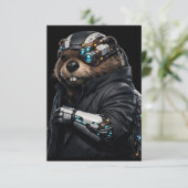 Byte Beaver ウェディングカード 出欠カード (スタンド正面)