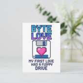 Byte Love: My first love had a floppy drive ポストカード (スタンド正面)