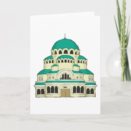 Byzantine Architecture Teal Dome Cathedral カード (正面)