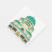 Byzantine Architecture Teal Dome Cathedral スタンダードランチョンナプキン (角)