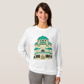 Byzantine Architecture Teal Dome Cathedral Tシャツ (正面フル)