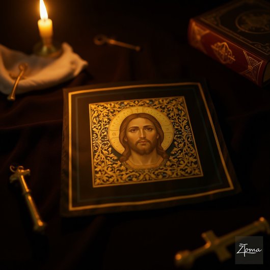 Byzantine Christ Icon - Jesus タペストリー