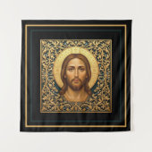 Byzantine Christ Icon - Jesus タペストリー (正面)