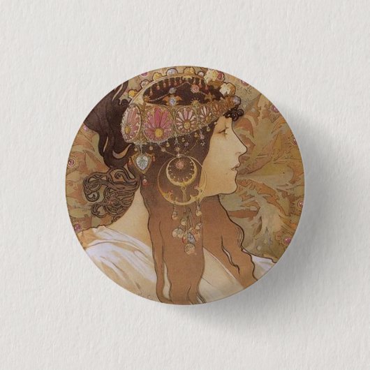 Byzantine Head: Brunette 缶バッジ (正面)