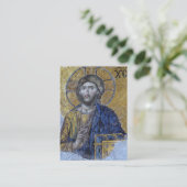 Byzantine Icon of Christ Funeral Prayer Card       プレイスカード (スタンド正面)