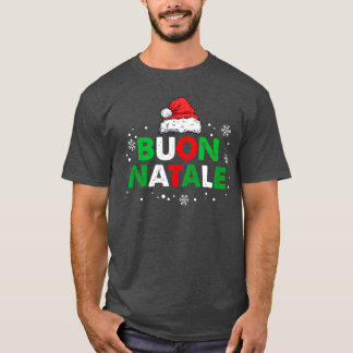 Bz23 ブオン ナターレ サンタ ハット クリスマス メリー クリスマス イット tシャツ