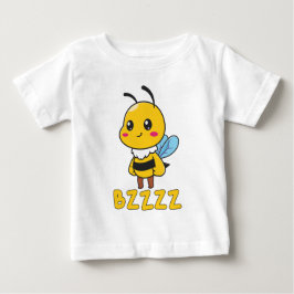 BZZZZかわいい子ども子供へのミツバチ – Cartoon Bee ベビーTシャツ