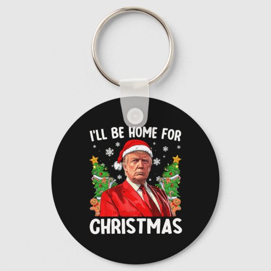 Cおもしろいの家に帰るトランプクリスマスサンタハット キーホルダー (正面)