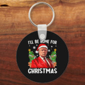 Cおもしろいの家に帰るトランプクリスマスサンタハット キーホルダー (正面)