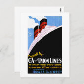 CおよびAおよびユニオンライン別の旅行 ポストカード (正面/裏面)