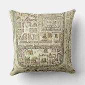 「Cからのエルサレムそして周囲の地図、 クッション (裏面)