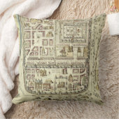 「Cからのエルサレムそして周囲の地図、 クッション (ブランケット)