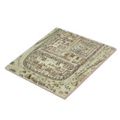 「Cからのエルサレムそして周囲の地図、 タイル (側面)