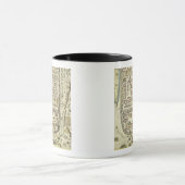 「Cからのエルサレムそして周囲の地図、 マグカップ (中央)