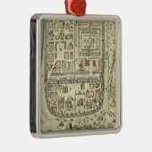 「Cからのエルサレムそして周囲の地図、 メタルオーナメント (右)