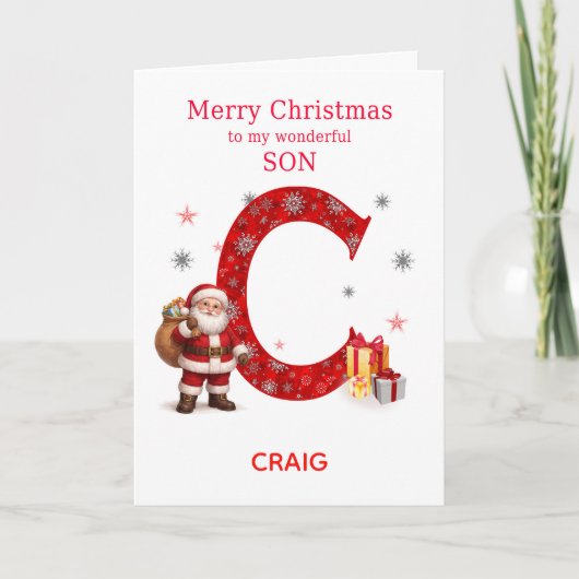 Cから始まる名前の息子様へクリスマス シーズンカード (正面)