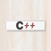 CであってC++ではない サインプレート (正面)