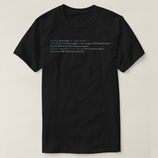 Cで君を愛してる Tシャツ (デザイン正面)