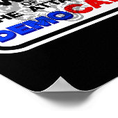 Cで攻撃を受ける民主党女性に注意する ポスター (角)