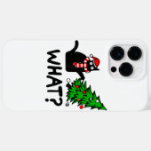 Cにおもしろいクリスマスツリーを押し付ける黒猫ギフト Case-Mate iPhoneケース (裏面 (横))