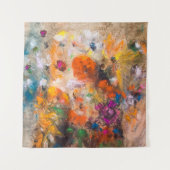 cに美しい秋の森を描いた油絵 タペストリー (正面)