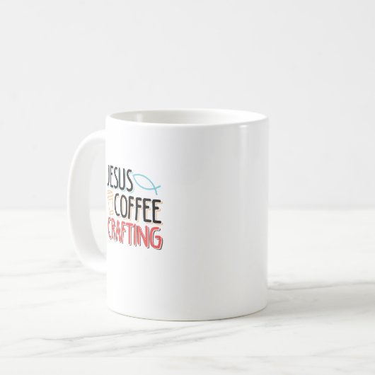 Cのためのイエスおもしろいコーヒーのクリスチャンデザイン コーヒーマグカップ (正面左)