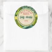 Cのキッパーソナライズされたチンから缶詰の漬物 ラウンドシール (バッグ)