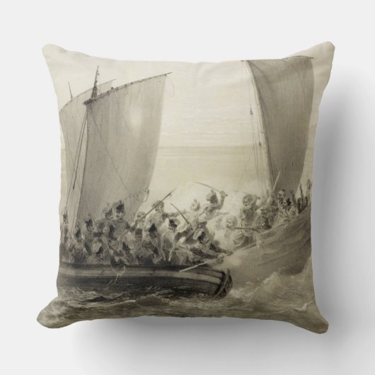 Cのトルコの海賊に十分に乗っているアゾフのコサック人 クッション (正面)
