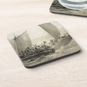 Cのトルコの海賊に十分に乗っているアゾフのコサック人 コースター (左側)