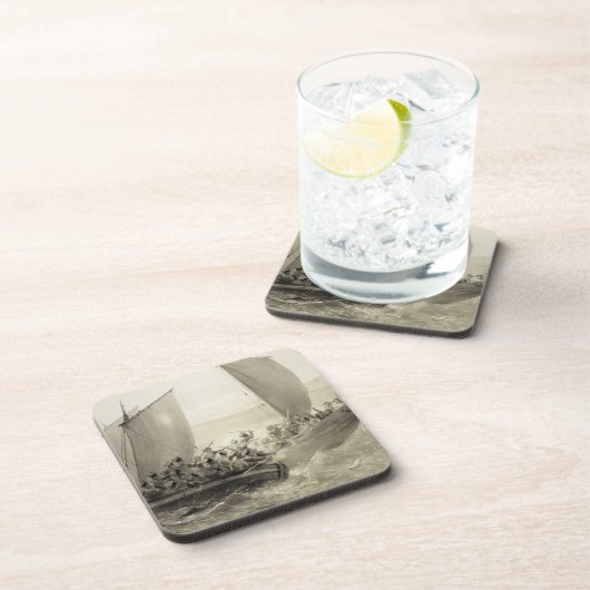 Cのトルコの海賊に十分に乗っているアゾフのコサック人 コースター (右側)