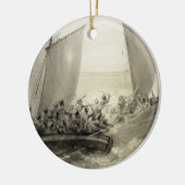 Cのトルコの海賊に十分に乗っているアゾフのコサック人 セラミックオーナメント (左)