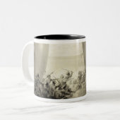 Cのトルコの海賊に十分に乗っているアゾフのコサック人 ツートーンマグカップ (正面左)