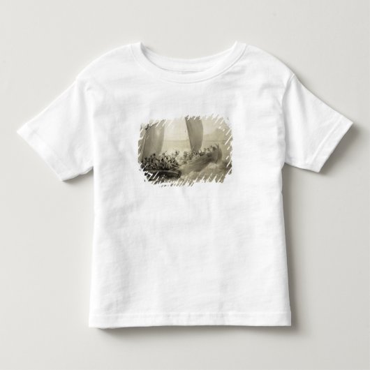 Cのトルコの海賊に十分に乗っているアゾフのコサック人 トドラーTシャツ (正面)