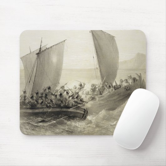 Cのトルコの海賊に十分に乗っているアゾフのコサック人 マウスパッド (マウス)