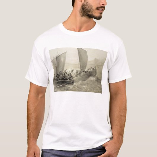 Cのトルコの海賊に十分に乗っているアゾフのコサック人 Tシャツ (正面)