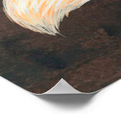 cのバロウパパキツネの水色イラストレーション ポスター (角)