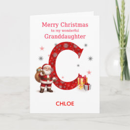 Cの名前入り クリスマスカード お孫さんに