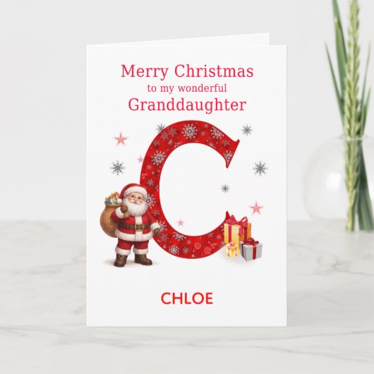 Cの名前入り クリスマスカード お孫さんに (正面)