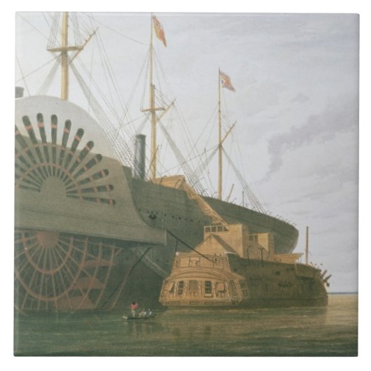 cの彼女の重量との古いフリゲート艦HMS Agamemnon タイル (正面)