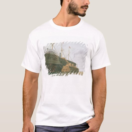 cの彼女の重量との古いフリゲート艦HMS Agamemnon Tシャツ (正面)