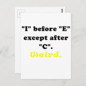 Cの後を除いてEの前風変わりに ポストカード (正面/裏面)