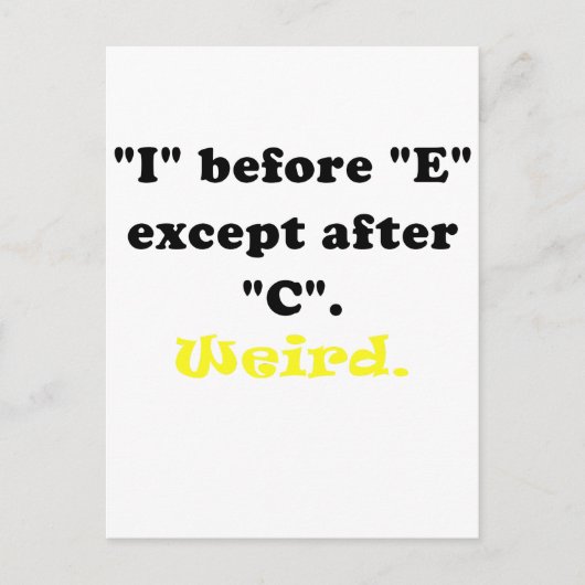 Cの後を除いてEの前風変わりに ポストカード (正面)