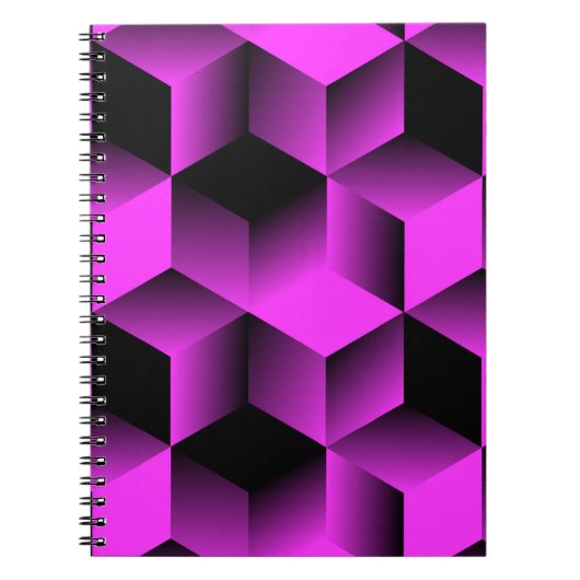 cの格子を持つ抽象芸術幾何学的シームレスパターン ノートブック (正面)