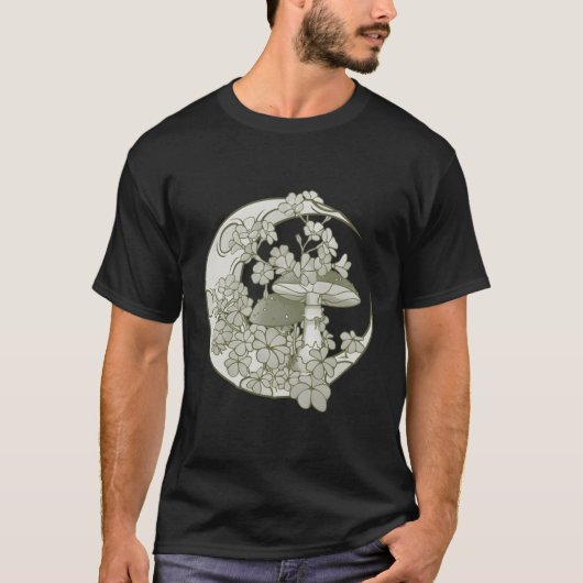 Cの花とフラストレンセントMo上のハラタケ Tシャツ (正面)