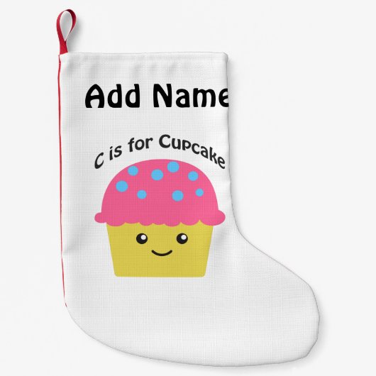 Cはカップケーキ用 スモールクリスマスストッキング (正面)