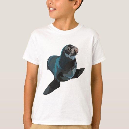 Cはカリフォルニアシーライオン Tシャツ (正面)