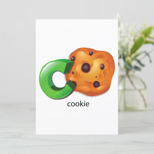 Cはクッキー Alphabet Letter チョコチップ 招待状