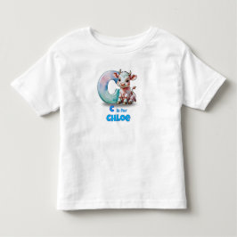 Cはクロエのイニシャル - 名前入り子供用Tシャツ C トドラーTシャツ