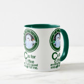 Cはコーヒー(Green on White Ver.1) マグカップ (正面右)